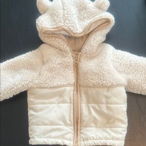 Carter's Cream Fleece Jacket with Ears